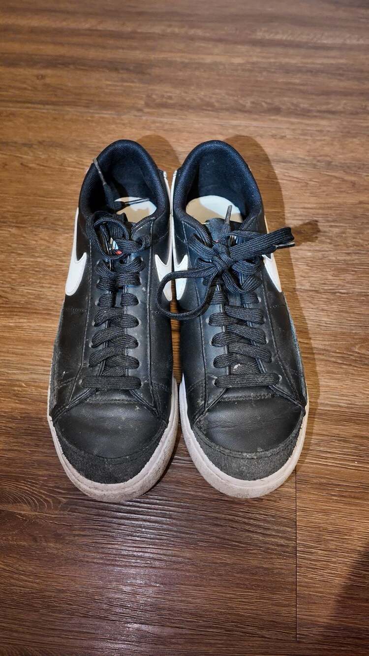Nike Blazer Low Platform Black White Sneakers - Women's Size 7